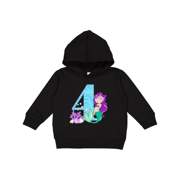 Inktastic Fourth Birthday Mermaid Toddler Hoodie