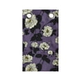 thumbnail image 1 of Floral Hanging Pocket Organizer, Continuous White Wild Roses Leaves Print, Printed Polyester Storage Bag with Pockets, 9" x 27", Pale Eggplant Cream, 1 of 2