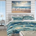 thumbnail image 3 of Designart "Tranquil Seaside Landscape By The Coast I" Blue Coastal Bedding Covert Set - Nautical & Coastal Bed Set With 1 Sham, 3 of 5