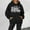 Black, variant on Women's Letter Printed Round Collar Pullover Street Long Sleeve Pullover Hoodie Casual Jacket Women Sweat Shirts Long Women S Hoodies Thin Tunic Hoodie Woman Zip up Hoodie Drawstring Top Women's Small