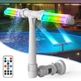 thumbnail image 1 of PENGX Fontaine de Piscine à LED 7 Couleurs avec Télécommande - Têtes de Pulvérisation Réglables Doubles au-Dessus/enterrées Système de Refroidissement de Piscine Arroseur pour Amusement et Détente dans le Jardin, 1 of 4
