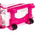 thumbnail image 3 of K-Cliffs Deluxe See-Through Clear 0.5mm PVC Rolling School Backpack, Hot Pink Trim, Unisex, Tween-Adult, 3 of 5