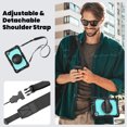 thumbnail image 7 of Case for Lenovo Tab M8 (HD/FHD/Smart) 2019/2021 3rd/2nd Gen with Screen Protector, 360 Degree Rotating Kickstand Hand Strap Heavy Duty Shockproof Cover with Shoulder Strap, Sky Blue PC, 7 of 7