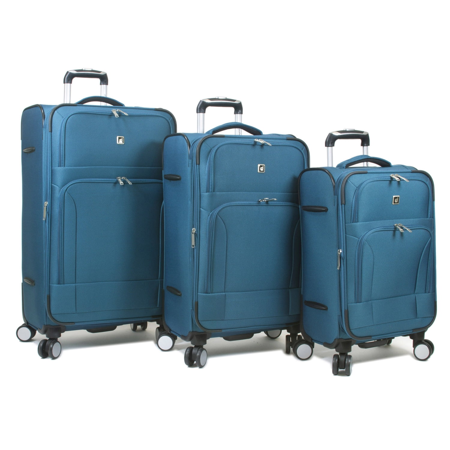 Dejuno Symphony Lightweight 3Piece Spinner Luggage Set Teal
