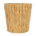 thumbnail image 5 of Household Essentials Handwoven Round Water Hyacinth Waste Basket with Plastic Liner, Natural, 5 of 7