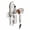 White, variant on DAEX Hair Dryer Stand Wall Mount 3-in-1 Hair Tool Organizer with Curling Iron & Flat Iron Racks, Black