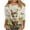 I Multicolor, variant on Idoravan Summer Blouses for Women Plus Size Womens 3/4 Sleeve Tops Women's New Easter Round Neck Pullover 3/4 Sleeve Casual Printed Top