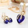 thumbnail image 3 of Necklaces & Pendants 2017 Fashion Jewelry Sets for Women Crystal Heart Necklace Earringswedding (Blue ), 3 of 3