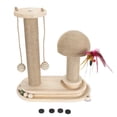 thumbnail image 2 of Poste Rascador Para Gatos, Pista De Bolas De 2 Capas, Poste Alto Interactivo Para Gatos, Rascador Para Gatos, Rascador Para Gatitos, Postes Para Rascar De Sisal Con Bola, 2 of 7