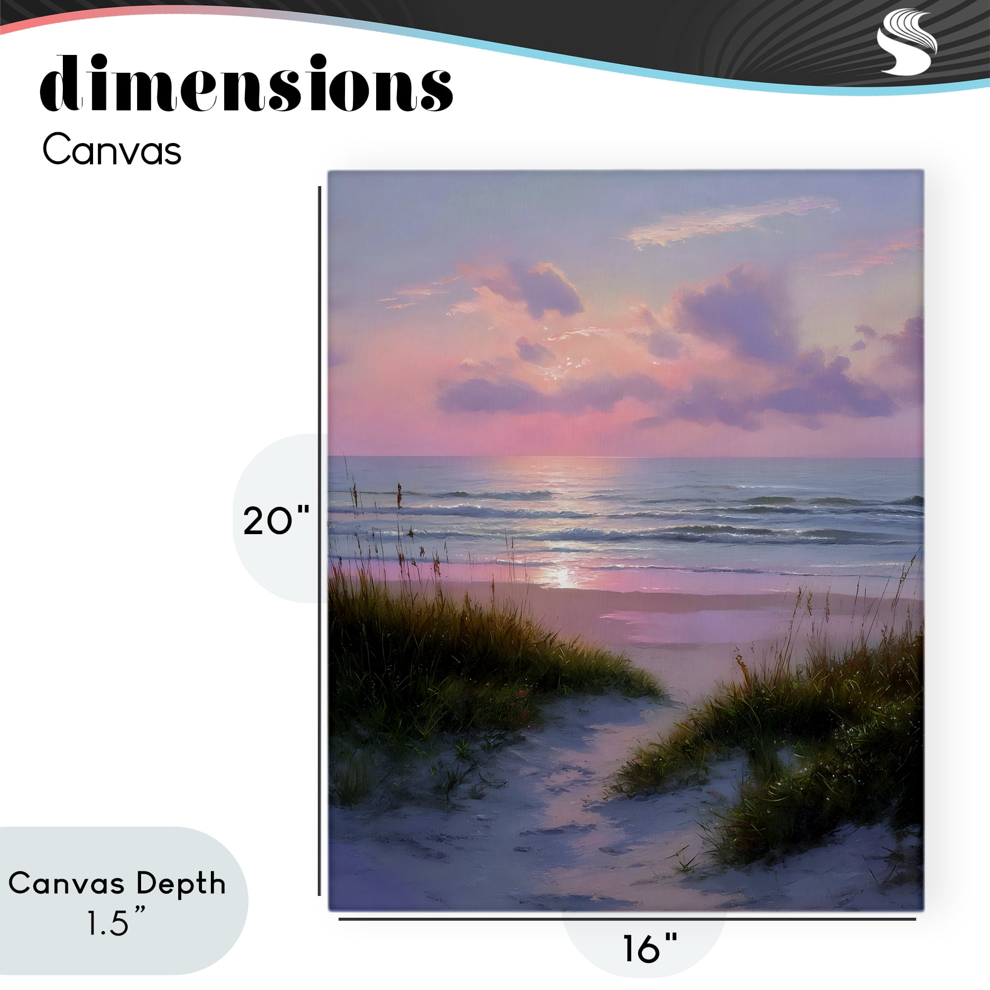 Stupell Industries Romantic Beach Sunset in Pink Canvas Wall Art, design by Franklyn Gregory