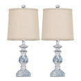 thumbnail image 2 of PARTPHONER 22" Bedside Desk Lamps Vintage Nightstand Lamps with Linen Shades, Washed Blue, 2 of 6