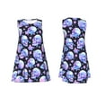thumbnail image 7 of Balery blue Skull flower Pattern Women’s Summer Dresses – Loose Sleeveless Sundress, Casual and Comfortable Beach Dress for Hot Days, 7 of 7
