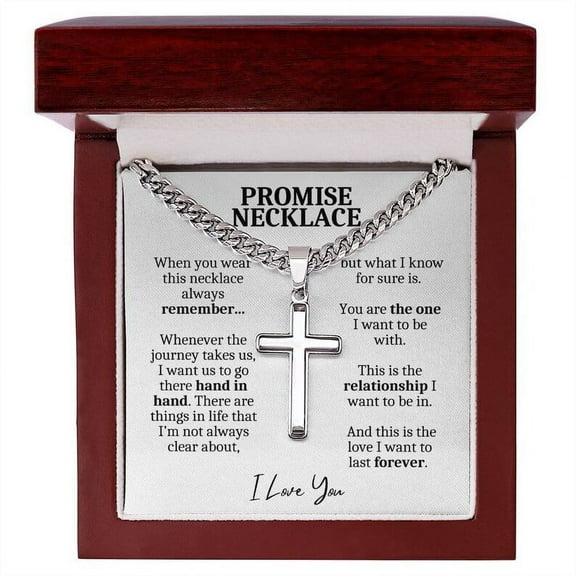 Promise Necklace for Boyfriend/Husband, Promise Jewelry for Him, Gifts for Boyfriend, Valentines Day, 1 Year Anniversary Gifts
