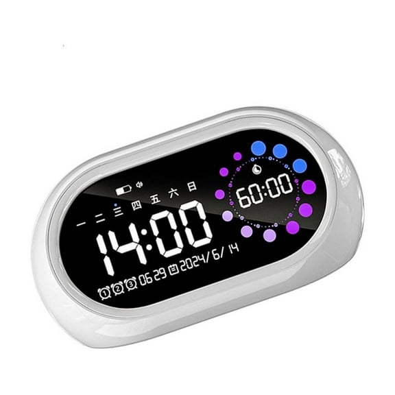 Extra Loud Rechargeable Alarm Clock With Digital Sound Adjustment for Bedsides