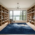 thumbnail image 2 of ODIKA 6'x9' Machine Washable Non-Slip Area Rug, Abstract Navy Blue High Traffic Rug with Pad, Blue, 1055742, 2 of 8