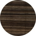 thumbnail image 1 of Ahgly Company Machine Washable Indoor Round Abstract Dark Brown Area Rugs, 5' Round, 1 of 7