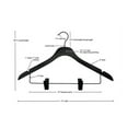 thumbnail image 5 of Nahanco 17" NAHANCO Slimline Wooden Suit Hanger With Clips - Low Gloss Black W/Black, 5 of 6