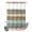 Brown Blue Green, variant on No Hook Shower Curtain, Green Blue Brown Farmhouse Shower Curtains for Bathroom with See Through Top Window, Vintage Wood Waterproof & Washable Bath Curtain 60"x72"