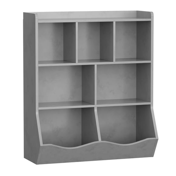 Estantería para Juguetes de 3 Niveles en Blanco, Librero de 7 Compartimentos para Sala, Dormitorio o Cuarto de Juegos