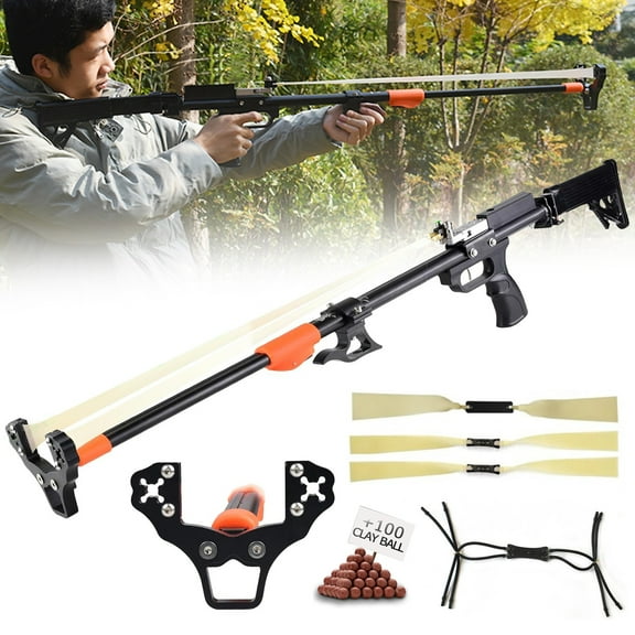Piaoyu Adult Adjustable Length Hunting Slingshot, Outdoor Shooting Slingshot Set