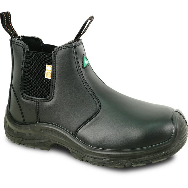vangelo ASTM and CSA Approved Steel Toe Men Safety Boot ETHAN-1 Puncture and Toe Protection Non-Slip Black Size 10.5W