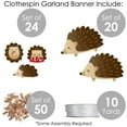 thumbnail image 5 of Big Dot of Happiness Forest Hedgehogs - Woodland Birthday Party or Baby Shower DIY Decorations - Clothespin Garland Banner - 44 Pieces, 5 of 7