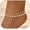 Style4, variant on Gold Ankle Bracelets for Women, Dainty 14K Gold Plated Anklets for Women Waterproof Cuban Link Chain Pearl Anklet Set Trendy Layered Stackable Ankle Bracelet Non Tarnish Jewelry for Her