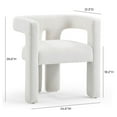 thumbnail image 3 of Sloane Bone White Upcycled Fabric Chair, 3 of 8