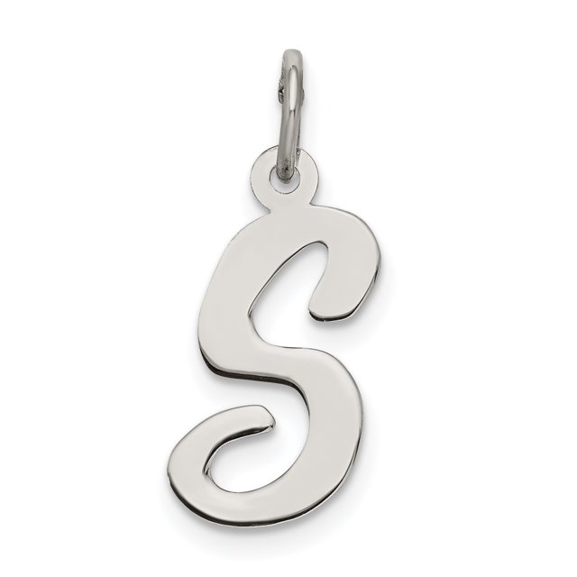 925 Argent Délicate Lettre Initiale Nom Monogramme Collier Pendentif Pendentif
