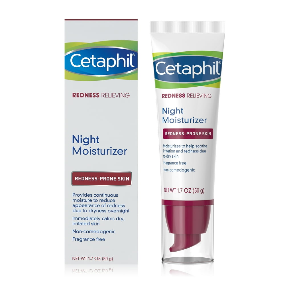 Cetaphil Redness Relieving Night Moisturizer, For Redness Prone Skin, 1 ...