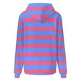 thumbnail image 3 of VISALY Hoodies Pullover Ribbed Long Sleeve Tops Oversized Hoodies Striped Plus Size Long Sleeve Sweaters Pullover Fall Clothes with Pocket Dressy Sweaters Lightweight Pullover Tunic Sweatshirt Pink Xl, 3 of 4