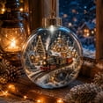 thumbnail image 5 of CHJK Glowing Christmas Story Ornament, Light-Up Mini Holiday Scene with Warm LED Light, Festive Keepsake Gift for Home Christmas Party Decoration, #6, 5 of 6