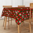 thumbnail image 4 of Duangreer Christmas Red Checkered Rectangle Tablecloth, Waterproof Wrinkle Resistant, 60 x 84 Inch, Washable Table Cover for Family Party Decors, 4 of 6