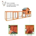 thumbnail image 4 of Deiokin 122" Large Wooden Chicken Coop with Nesting Box & Run, Outdoor Hen House with Asphalt Roof, Easy-Clean Tray, Wire Fence for 3-4 Chickens, 4 of 8