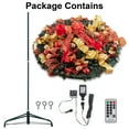 thumbnail image 3 of 6FT Pop Up Christmas Tree Artificial with Remote, Pull Up Christmas Tree with Pre-lit 200LED Warm Lights, Holiday Party Decorations Red Gold, 3 of 9