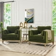 thumbnail image 6 of 4 Pc Knox Modern Farmhouse Sofa Armchair Storage Ottoman Set, 6 of 31