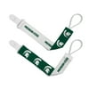 BabyFanatic Officially Licensed Unisex Pacifier Clip 2-Pack - NCAA Michigan State Spartans - Officially Licensed Baby Apparel