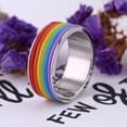 thumbnail image 3 of Anillo Arcoíris De Accesorios Multicapa, Anillo Gay, Para Mujeres, Amigos, Hombres, Fiesta Amonsee No, 3 of 7