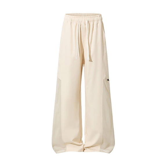 hotojiny Men's Lightweight Sweatpants Loose Fit Fall Wide Leg Sweat Pants with Pockets Breathable Drawstring Big and Tall Pants