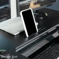 thumbnail image 4 of VIVO Black 48" Height Adjustable Standing Desk Monitor Riser, Sit Stand Tabletop, 4 of 9