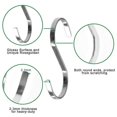 thumbnail image 3 of 10pcs Flat S Shape Chrome Finish Heavy-duty Hanging Hooks, For Scarf, Apparel, 3 of 5