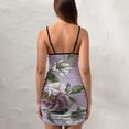 thumbnail image 4 of Ladies Elegant Sling Sleeveless Sexy Dress rose, 4 of 6