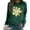 Dark Green2, variant on Arlun Graphic Sweatshirts for Women Cute Flower Pattern Funny Letter Print Oversized Crew Neck Hoodless Sweatshirt Long Sleeve Drop Shoulder Loose Casual Fashion Pullover Tops 2025 White2 XL