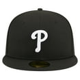 thumbnail image 2 of Men's New Era Black Philadelphia Phillies Logo 59FIFTY Fitted Hat, 2 of 6