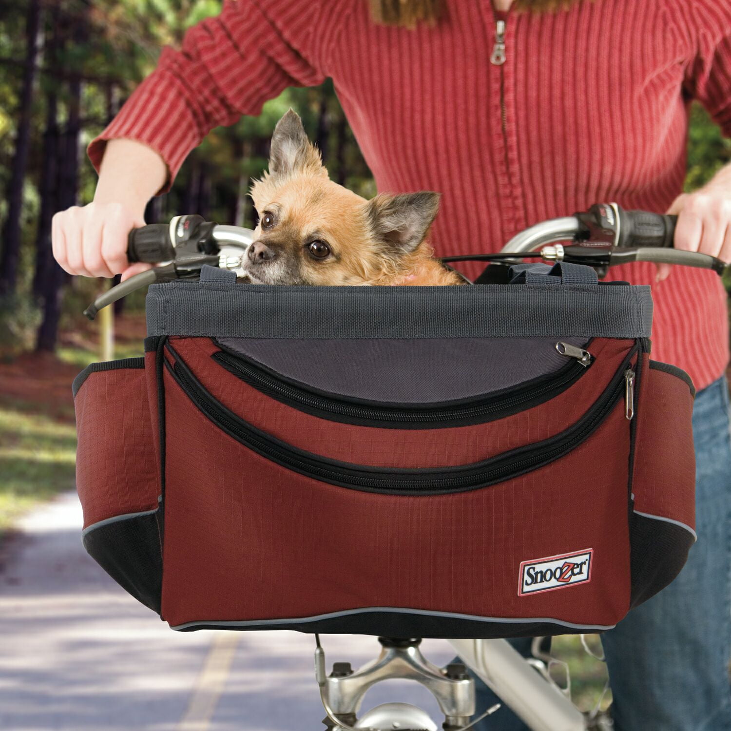 snoozer sporty dog bike basket