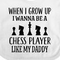thumbnail image 4 of Inktastic Future Chess Player Like Daddy Boys or Girls Baby Bib, 4 of 4
