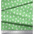 thumbnail image 3 of Soimoi Moss Georgette Fabric Artistic Bird Print Fabric by The Yard 42 Inch Wide, 3 of 3