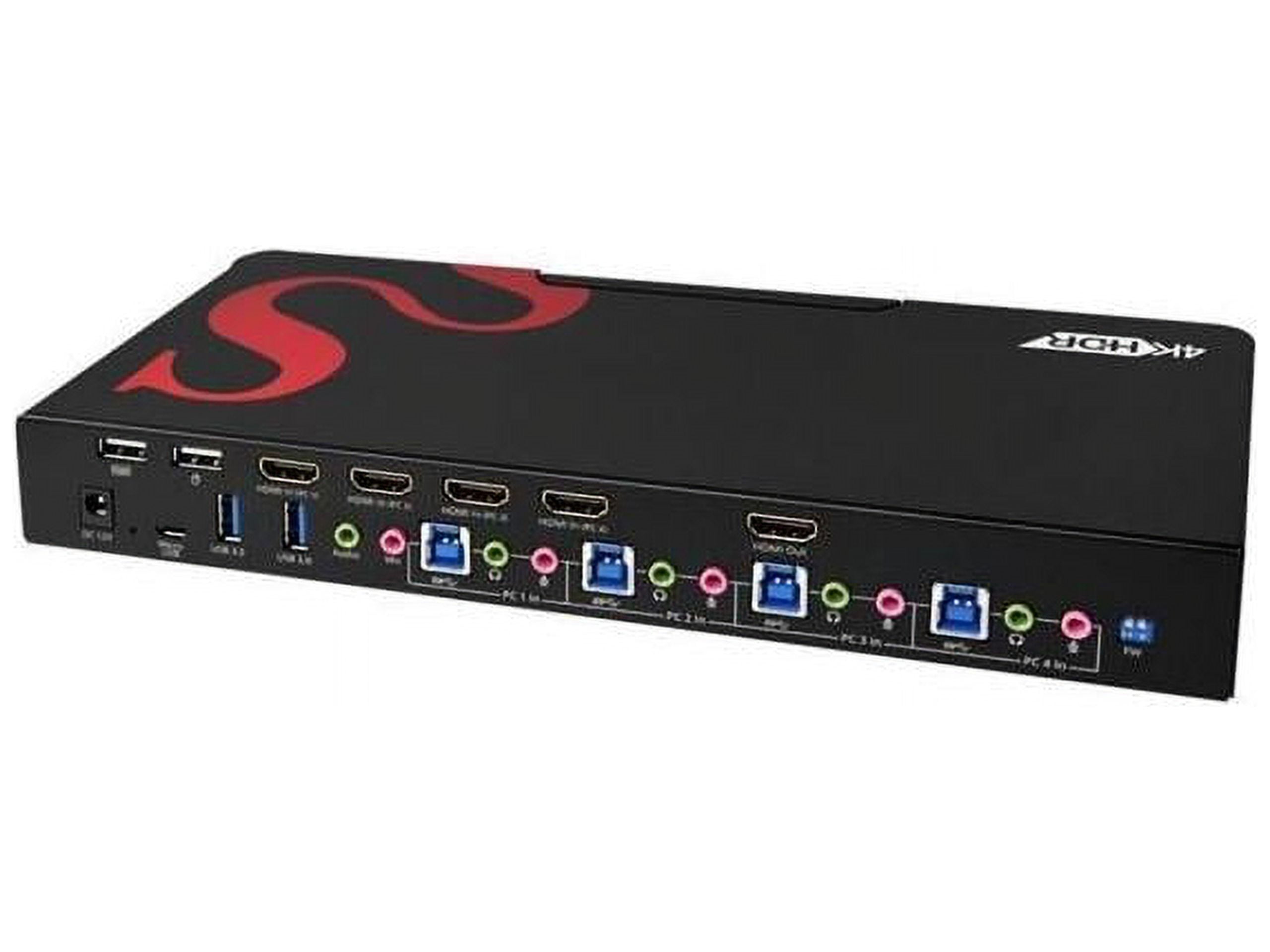 SIIG CEH25611S1 4-Port 4K HDR KVM Switchbox