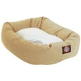 thumbnail image 2 of Majestic Pet Sherpa Poly/Cotton Bagel Pet Bed for Dogs, Calming Dog Bed Washable, Medium, Khaki, 2 of 5