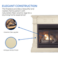 thumbnail image 3 of Duluth Forge Dual Fuel Ventless Gas Fireplace With Mantel - 32,000 BTU, Remote Control, Antique White Finish - Model# DFS-400R-2AW, 3 of 7